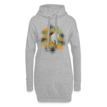 Eishockey – Spieler auf dem Eis - Hoodie-Kleid - Grau meliert - Vorne