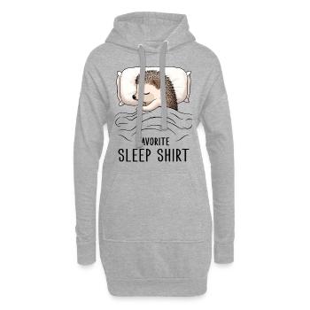 Favorite Sleep Shirt - Hoodie-Kleid - Grau meliert - Vorne