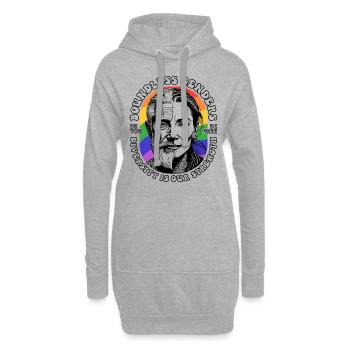 T-shirt de la fierté LGBTQIA+ : l’unité dans la diversité - Sweat-shirt à capuche long Femme - gris chiné - Devant