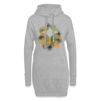 Rochen – Eleganter Schwimmer der Meere - Hoodie-Kleid - Grau meliert - Vorne