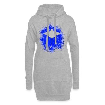 Ray – Elegant Float of the Seas - Hoodie Dress - heather grey - Front