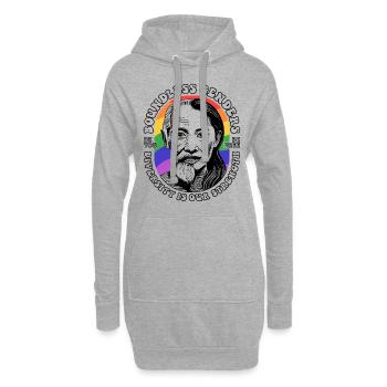 Fiers de la diversité : notre chemise LGBTQIA+ - Sweat-shirt à capuche long Femme - gris chiné - Devant