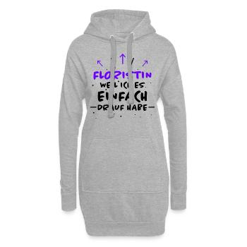 Floristin Spruch Floristik Witz Floristin Geschenk - Hoodie-Kleid - Grau meliert - Vorne