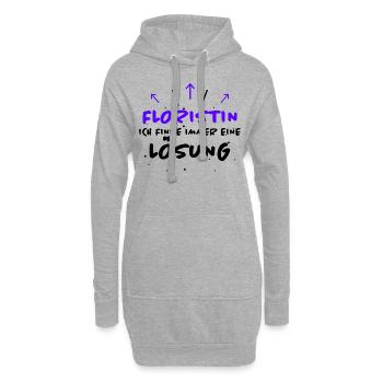 Floristin Spruch Floristik Witz Floristin Geschenk - Hoodie-Kleid - Grau meliert - Vorne