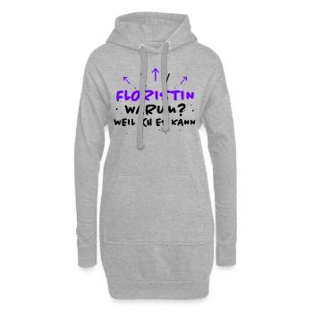 Floristin Spruch Floristik Witz Floristin Geschenk - Hoodie-Kleid - Grau meliert - Vorne