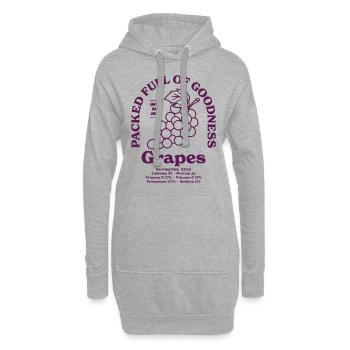 Raisins Nutritionnels - Sweat-shirt à capuche long Femme - gris chiné - Devant