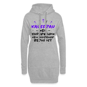 Kauffrau Spruch Verkäuferin Witz Kauffrau Geschenk - Hoodie-Kleid - Grau meliert - Vorne