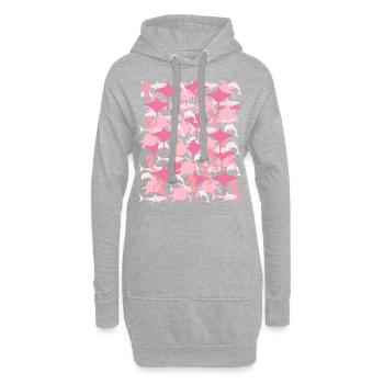 Ocean Camouflage – la vie marine dans le style camouflage - Sweat-shirt à capuche long Femme - gris chiné - Devant