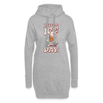 Have a nice day - Hoodie-Kleid - Grau meliert - Vorne