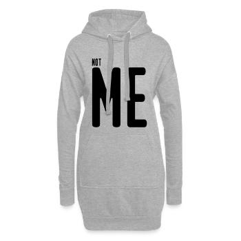NOT ME - Sweat-shirt à capuche long Femme - gris chiné - Devant