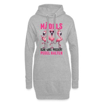 Les filles, peu importe ce qui se passe Maintenir les niveaux - Sweat-shirt à capuche long Femme - gris chiné - Devant