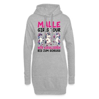 Malle Girls Tour Wir Eskalieren Bis Zum Schluss - Hoodie-Kleid - Grau meliert - Vorne