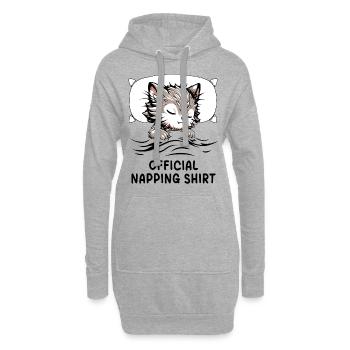 Werewolf Official Napping Shirt - Hoodie-Kleid - Grau meliert - Vorne