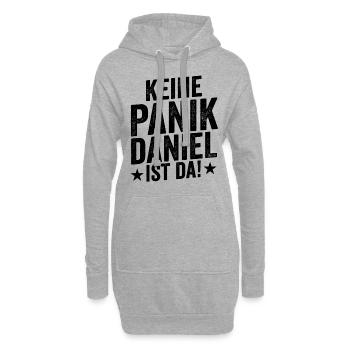 Prénom Daniel - Sweat-shirt à capuche long Femme - gris chiné - Devant