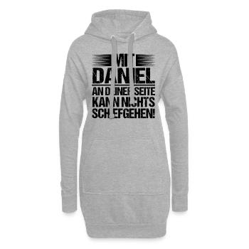 First name Daniel - Hoodie Dress - heather grey - Front