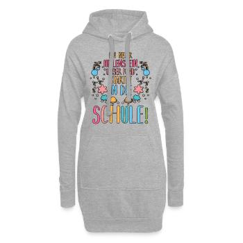 Eltern Schulkind Grundschule Erste Klasse Einschul - Hoodie-Kleid - Grau meliert - Vorne