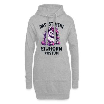 Das Ist Mein Einhorn Kostüm - Hoodie-Kleid - Grau meliert - Vorne