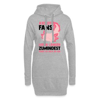 Axolotl - Hoodie-Kleid - Grau meliert - Vorne