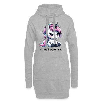 Je n’ai pas besoin d’aller à Goa - Sweat-shirt à capuche long Femme - gris chiné - Devant
