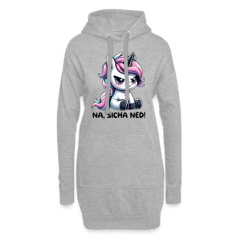 Na Sicha Ned - Sweat-shirt à capuche long Femme - gris chiné - Devant