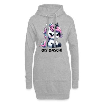 Ois Oasch - Hoodie-Kleid - Grau meliert - Vorne