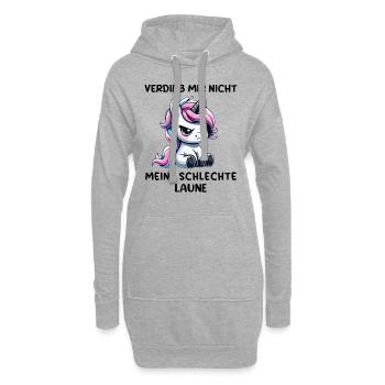 Ne gâche pas ma mauvaise humeur - Sweat-shirt à capuche long Femme - gris chiné - Devant