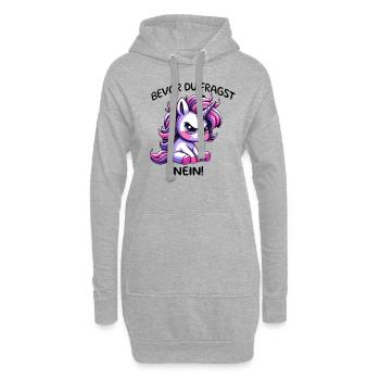 Before you ask: No - Hoodie Dress - heather grey - Front