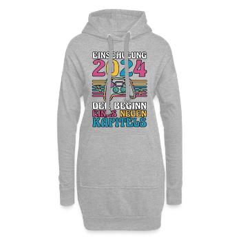 Écolier de 1ère année Retour à l’école Gamer Inscription à l’école - Sweat-shirt à capuche long Femme - gris chiné - Devant