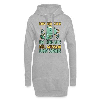 Jeunes quittant les garderies pour la rentrée scolaire Inscription des enfants à l’école - Sweat-shirt à capuche long Femme - gris chiné - Devant