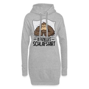 Bigfoot Offizielles Schlafshirt - Hoodie-Kleid - Grau meliert - Vorne