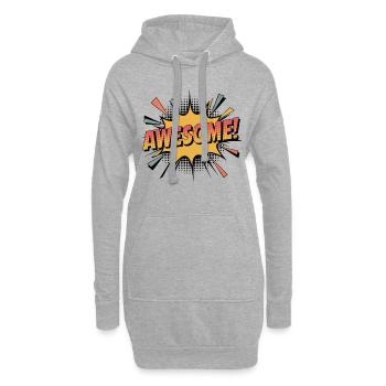 Rétro intemporel : T-shirt génial - Sweat-shirt à capuche long Femme - gris chiné - Devant