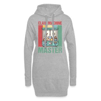 Maître de la machine à griffes - Sweat-shirt à capuche long Femme - gris chiné - Devant