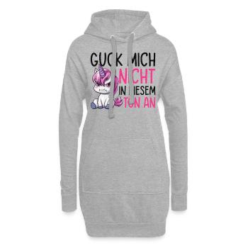 Ne me regarde pas sur ce ton - Sweat-shirt à capuche long Femme - gris chiné - Devant