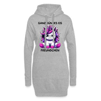 Ami de la glace très fine - Sweat-shirt à capuche long Femme - gris chiné - Devant