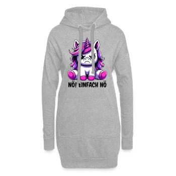 Non, tout simplement non - Sweat-shirt à capuche long Femme - gris chiné - Devant