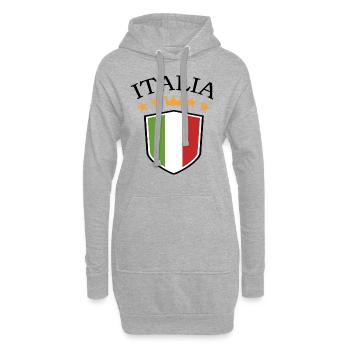 Italie Italien Italien Italie - Sweat-shirt à capuche long Femme - gris chiné - Devant