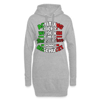 Italia Italiener Opa Nonno Italienisch Italien - Hoodie-Kleid - Grau meliert - Vorne