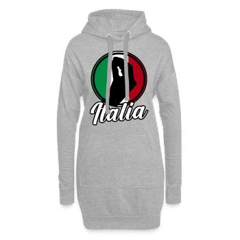 Italie Italien Italien Italie - Sweat-shirt à capuche long Femme - gris chiné - Devant