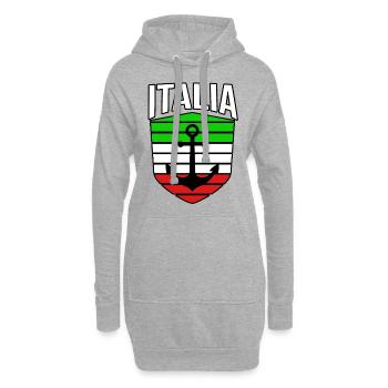Italie Italien Italien Italie - Sweat-shirt à capuche long Femme - gris chiné - Devant
