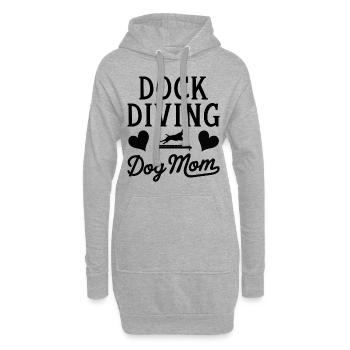 Dock Diving Spruch Dog Diving Dock Diving Geschenk - Hoodie-Kleid - Grau meliert - Vorne