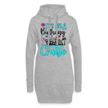 It's My Birthday Cruise - Hoodie-Kleid - Grau meliert - Vorne