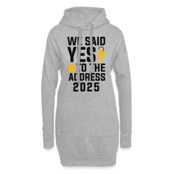 Nous avons dit à l’adresse 2025 - Sweat-shirt à capuche long Femme - gris chiné - Devant