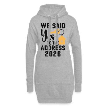 Nous avons dit à l’adresse 2026 - Sweat-shirt à capuche long Femme - gris chiné - Devant