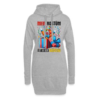Mon costume de blanchisserie est dans la blanchisserie - Sweat-shirt à capuche long Femme - gris chiné - Devant