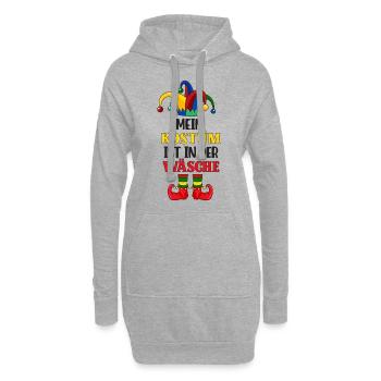 Mon costume de blanchisserie est dans la blanchisserie - Sweat-shirt à capuche long Femme - gris chiné - Devant