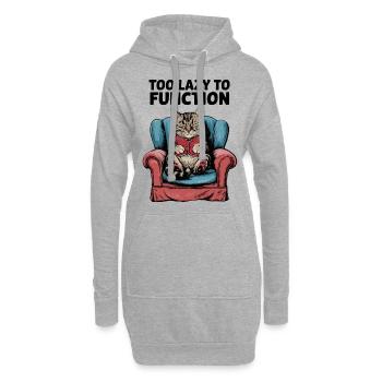 Chat paresseux trop paresseux pour fonctionner Conception d’humour drôle - Sweat-shirt à capuche long Femme - gris chiné - Devant