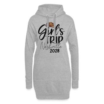 Girls Trip Nashville 2028 - Hoodie-Kleid - Grau meliert - Vorne