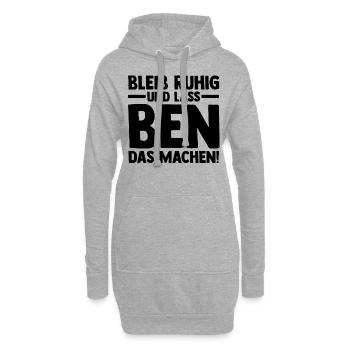 Vorname Ben - Hoodie-Kleid - Grau meliert - Vorne