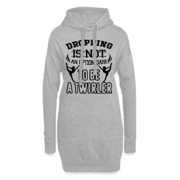 Baton Twirling Dare To Be a Twirler - Hoodie Dress - heather grey - Front