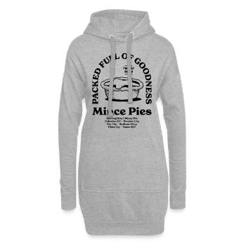 Mince Pies Ernährung - Hoodie-Kleid - Grau meliert - Vorne